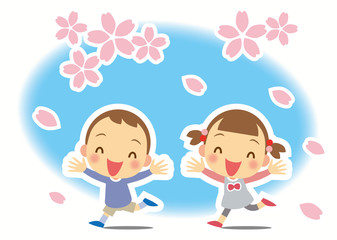 桜吹雪　イキイキ幼児