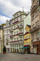 Fototapeta na wymiar street in Karlovy Vary, Czech repablic