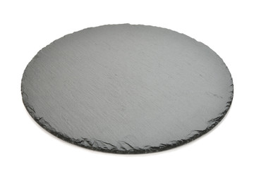 Plate made of natural black slate