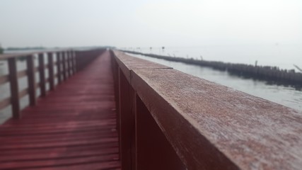 Fototapeta premium Bangkhuntien Beach viewpoint Bridge, Bangkok, Thailand