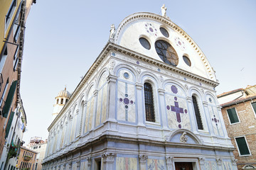 Naklejka premium Santa Maria dei Miracoli is a church built in early Venetian Renaissance style located in the sestiere of Cannaregio, in Venice, Italy