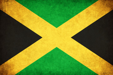 Jamaica grunge flag illustration of country