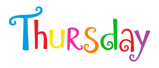 TUESDAY in multicoloured vector Festive Tree font