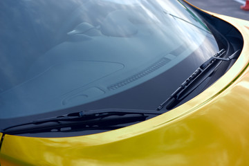 Fototapeta na wymiar yellow car wipers