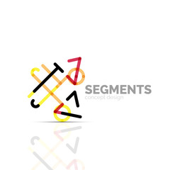 Arrow icon vector logo. Company branding element