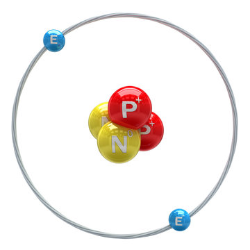 helium atom 3d model