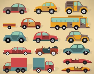 Stickers pour porte Course de voitures Various cars collection