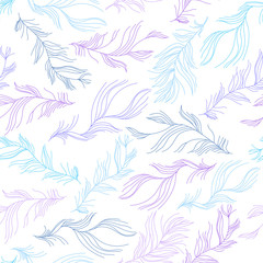 Feathers seamless pattern