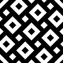 Obraz premium Vector modern seamless geometry pattern squares, black and white abstract geometric background, pillow print, monochrome retro texture, hipster fashion design