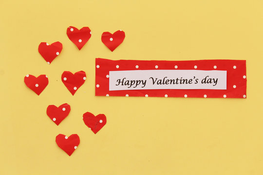 Polka dot hearts Valentines day card