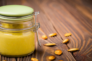 Natural homemade pumpkin feta paste