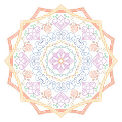 Mandala. Vintage Round Ornament Pattern. Islamic, Arabic, Indian