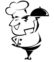 Повар изолированный на белом фоне