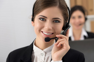 Portrait of call center worker
