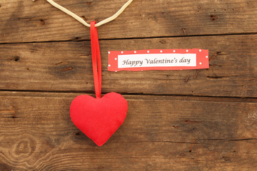 Heart and happy valentine's day message