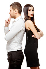 Portrait of a beautiful young happy smiling couple