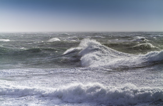 Fototapeta Rough sea on a sunny day