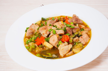 stewed meat with vegetables