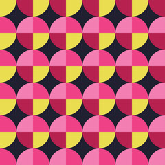 Seamless decorative vector background with circles