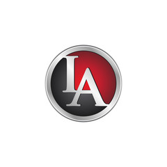 IA initial circle logo red