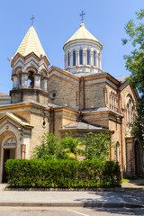 Fototapeta na wymiar Armenian Apostolic Church Surb Christ Amenaprkich (Saint Saviour) in Batumi. Republic of Georgia