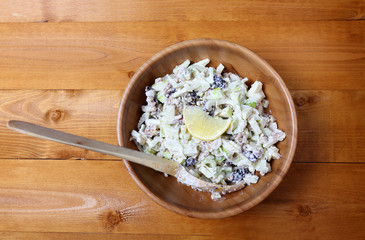 popular American Waldorf salad