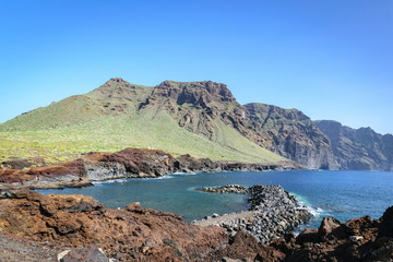 Fototapeta na wymiar Acantilados de Los Gigantes, also known as Cliffs of the Giants, view from Punta de Teno, Tenerife