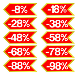 sale label set 8