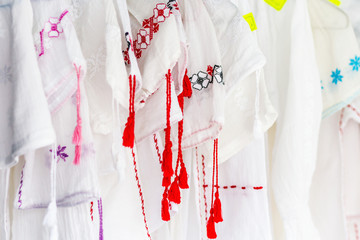 Detail of ie, romanian traditional costume