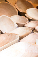 Traditional romanian wooden kitchenware