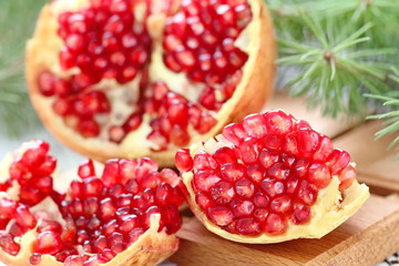 Ripe Red Pomegranates