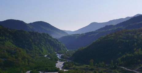 Georgia mountains in summer time