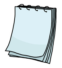 flip paper / cartoon vector and illustration, hand drawn style, isolated on white background.