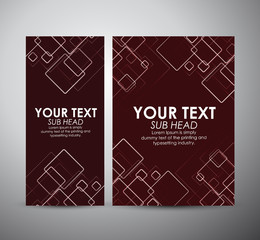 Abstract red squares pattern. Brochure business design template or roll up. Vector illustration