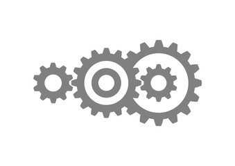 Grey industrial icon on white background