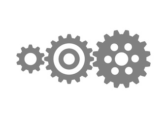 Grey industrial icon on white background