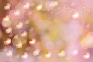 Obraz premium Sweet love background with heart decorated for love concept