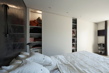 Interior, comfortable bedroom