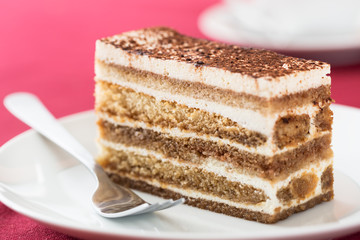 Tiramisu cake close-up