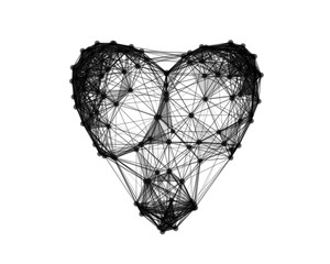 Illustration of heart on white background