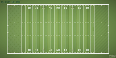 Field for game in the American football