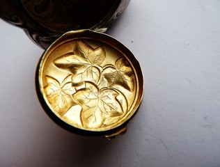 french sterling silver powder compact antique silver gilt 