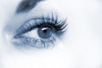 photo of woman eye close up with shallow depth of field