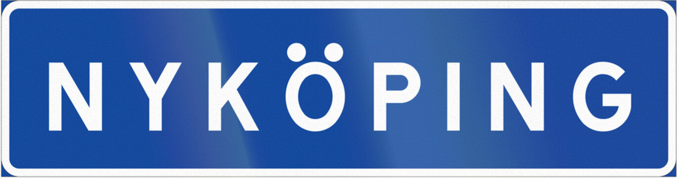 Road sign used in Sweden - Place indication sign