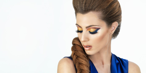 Royal braid and sensual make up