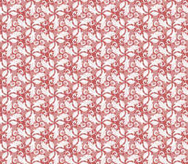 Floral Fine Seamless Vector Red Pattern