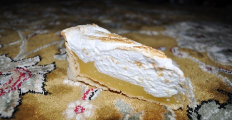 lemon pie on carpet