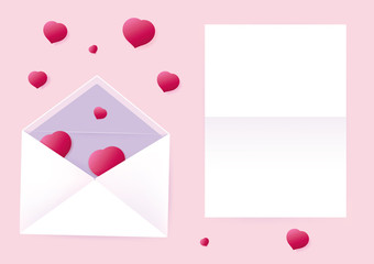 Hearts for Valentines Day with space for text 