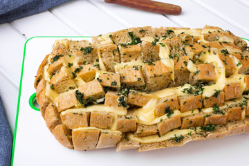 Stuffed  bread with cheese; garlic and parsley