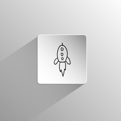 flying rocket black icon Doodle